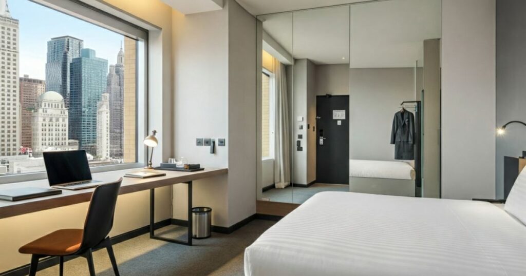 Sophisticated city hotel rooms